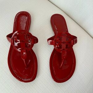 Tory Burch Miller Patent Sandals - Red